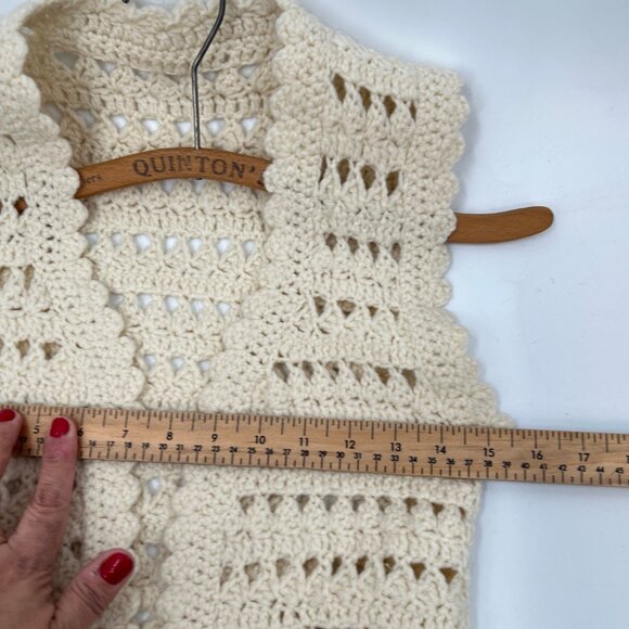 Vintage Handmade Crochet Vest - Picture 4 of 6